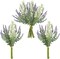 3 Bundles Fake Flowers Artificial Lavender Stems Bouquet Faux Plastic Purple Dried Lavender Flowers Plants for Vase DIY Wedding Floral Arrangement Home Table Centerpieces Indoor Outdoor Decor